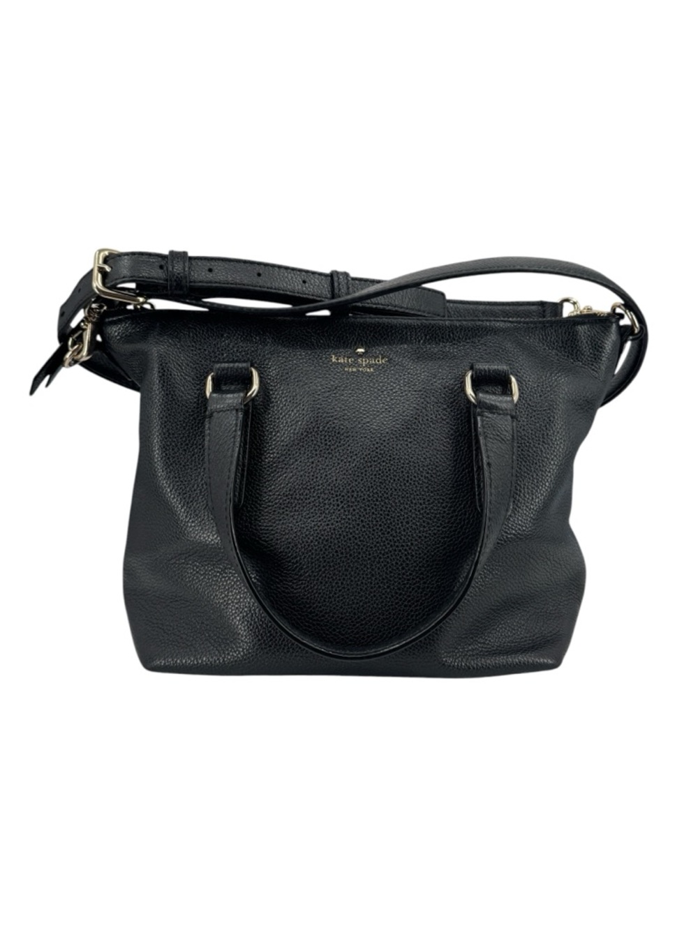 Kate Spade Larchmont Penny Satchel Small Crossbody Leather Bag Black